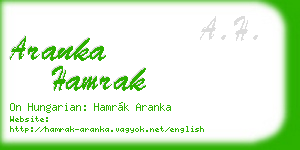 aranka hamrak business card